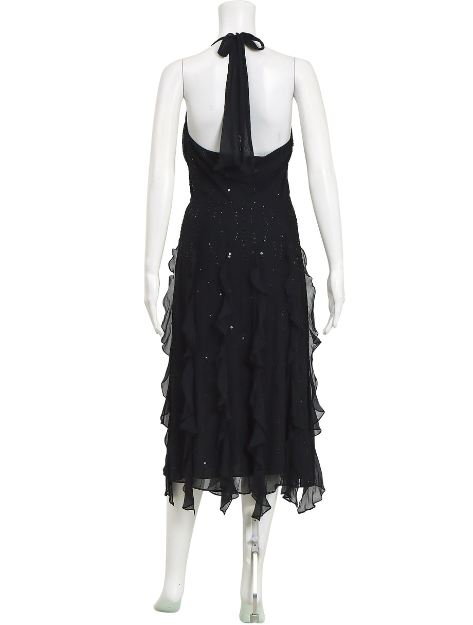 BCBG Max Azria Sequin Halter Dress The Turn