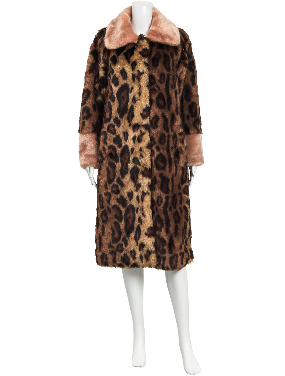 Express faux hotsell fur leopard coat