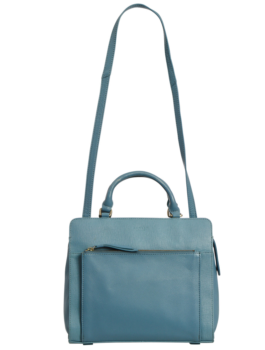 radley blue leather handbag