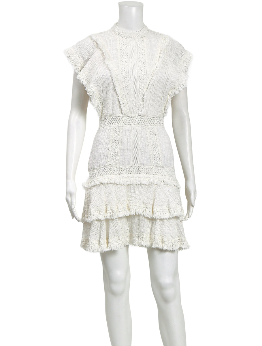 Alice and Olivia White Fringe Hem Dress – The Turn