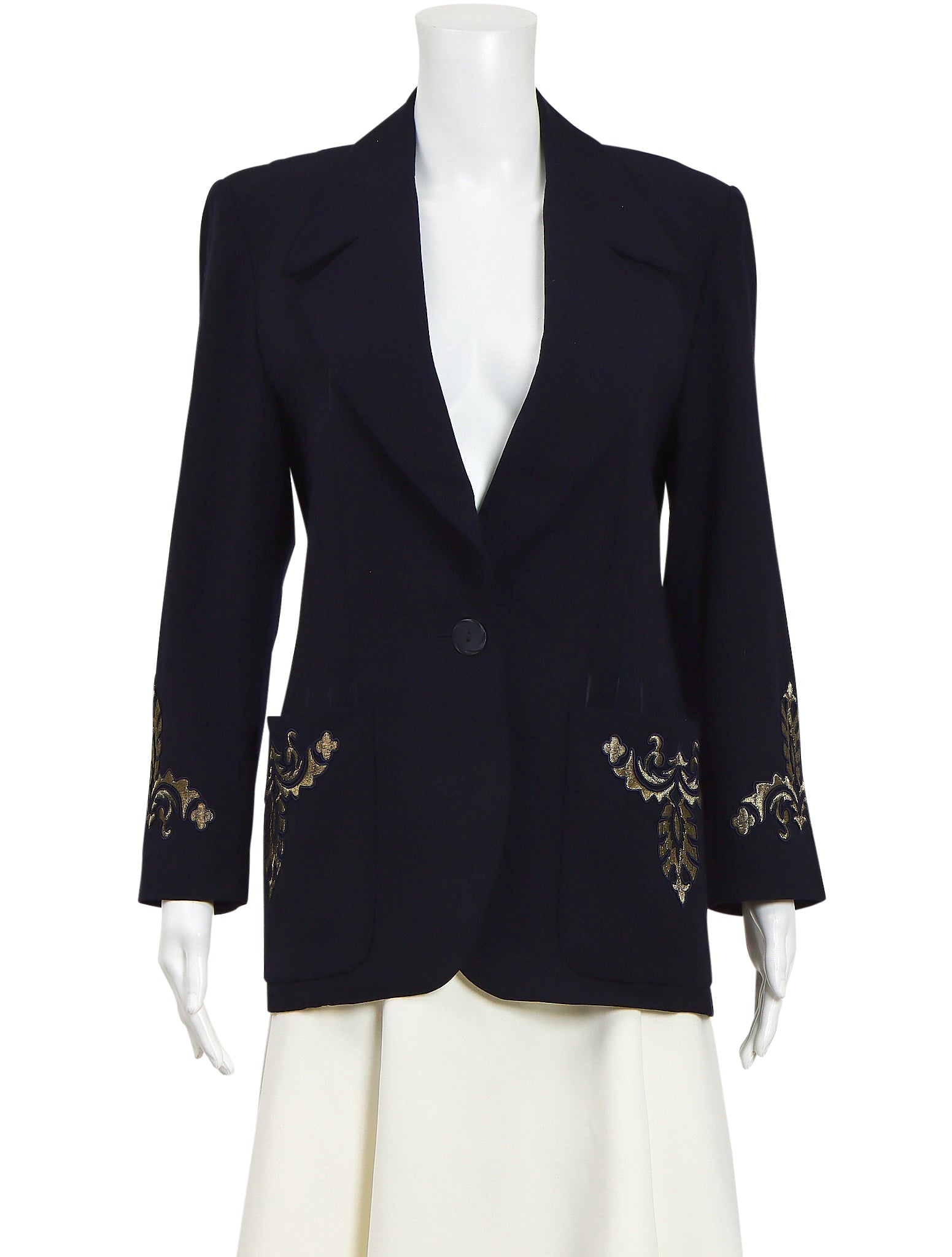 Escada Couture Margaretha Ley Vintage Black Wool Romper Dress