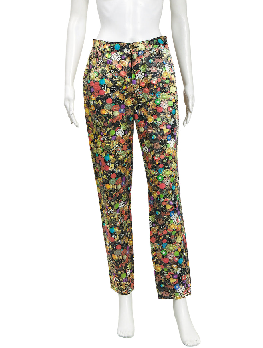 Vintage Pants Women Vintage Moschino Jeans Flower Print