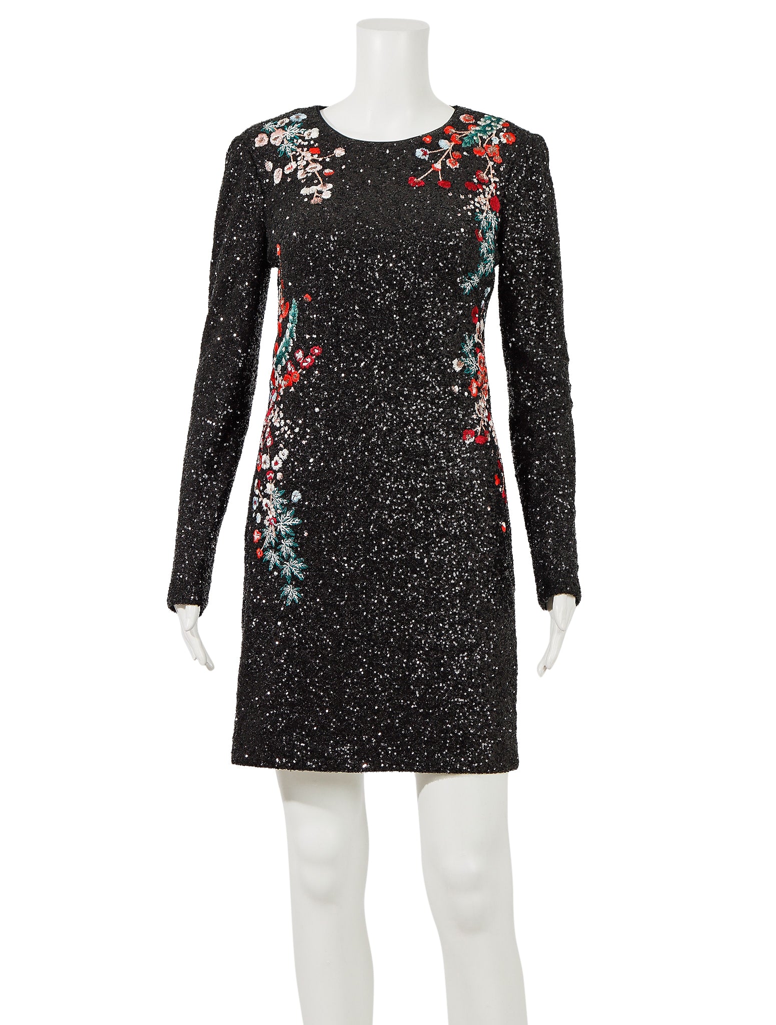 Karen Millen Sequin Floral Embroidered Dress – The Turn