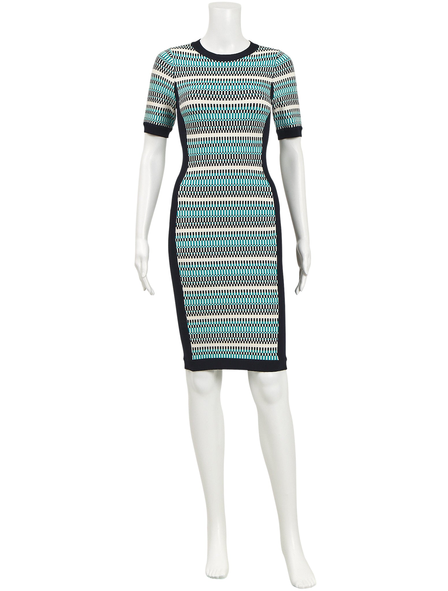 Karen millen sales stripe knit dress