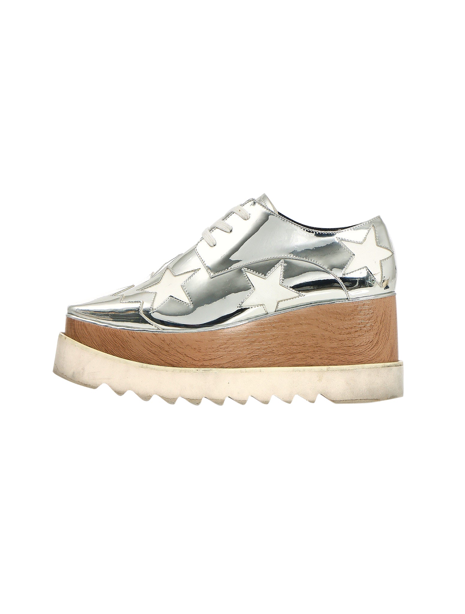 Stella McCartney Silver Elyse Stars Mirror Oxfords – The Turn