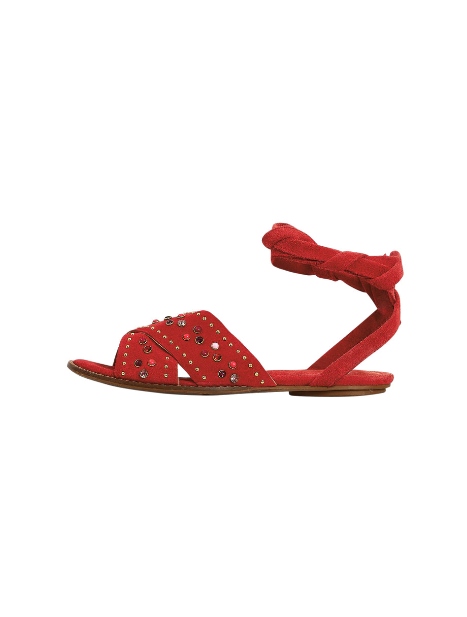 Red tie clearance sandals