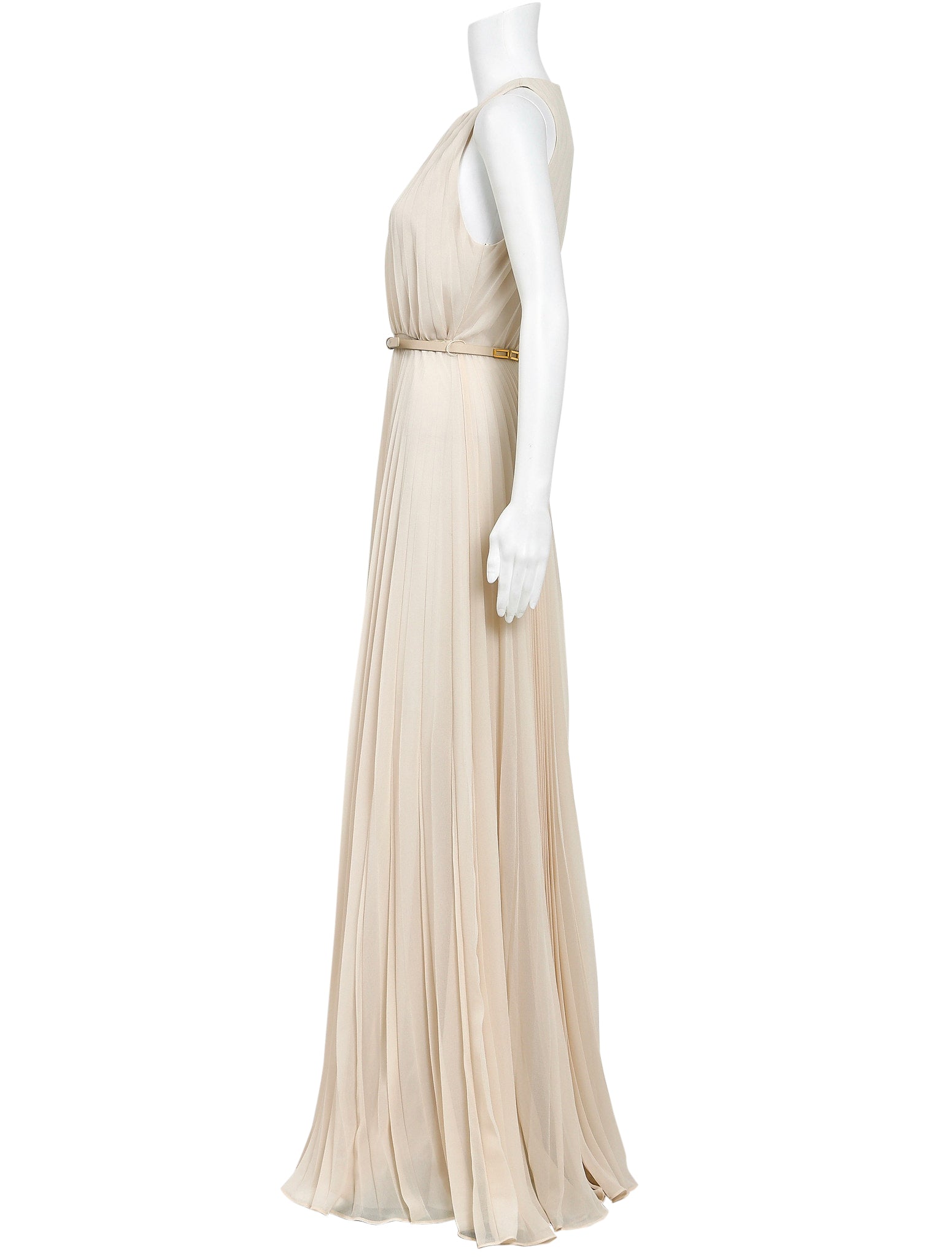 Halston Heritage Keyhole Pleated Dress The Turn