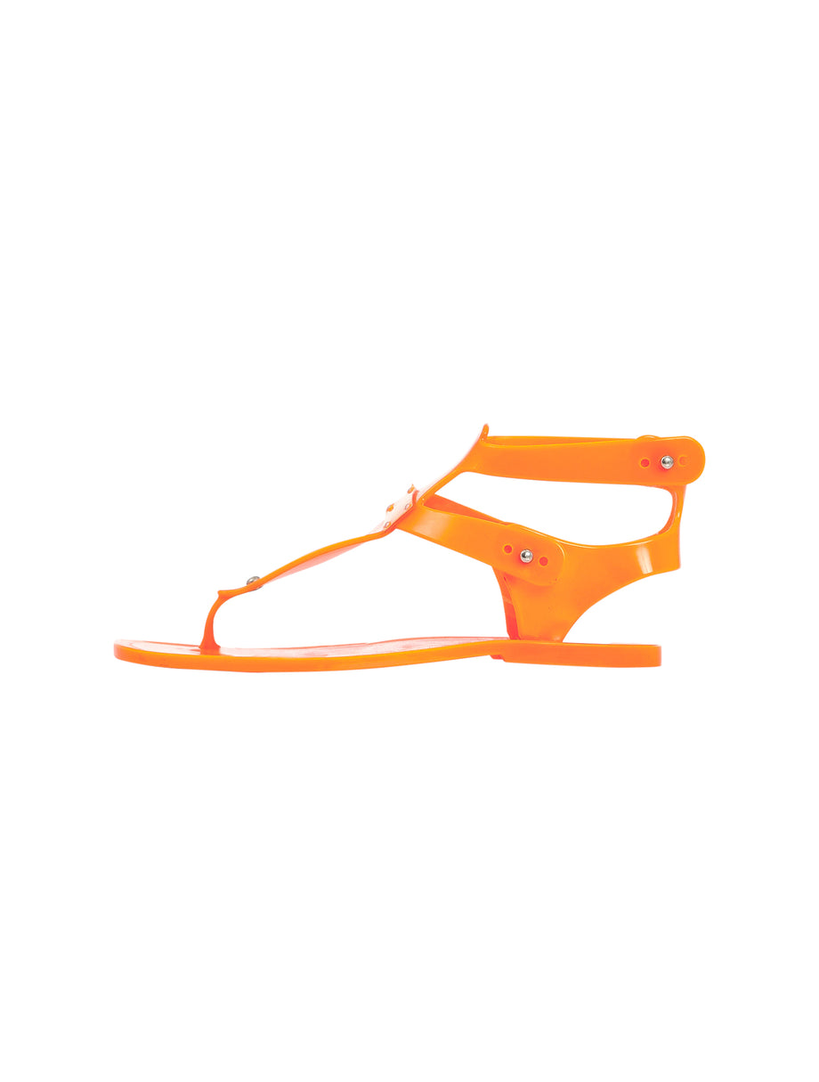 Neon orange best sale jelly sandals