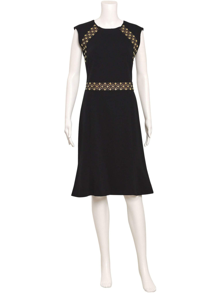 Michael kors black sales dress with gold studs