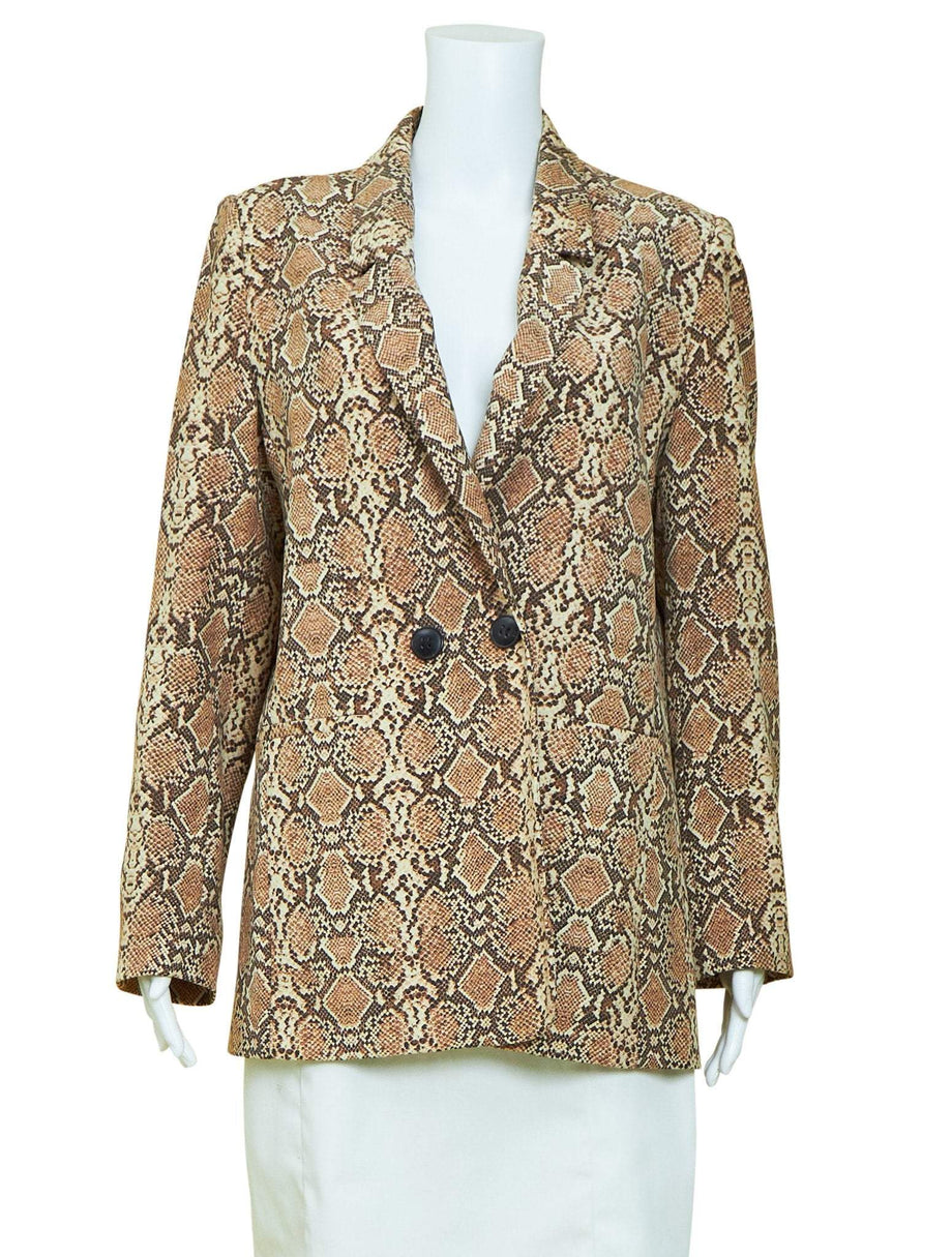 Anine Bing Snake Print Blazer The Turn