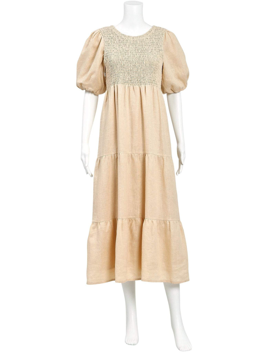 Faithfull the Brand Puff Sleeve Linen Dress – The Turn