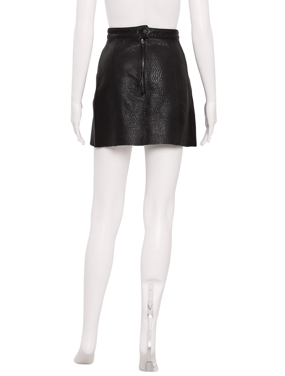 Aje white clearance leather skirt